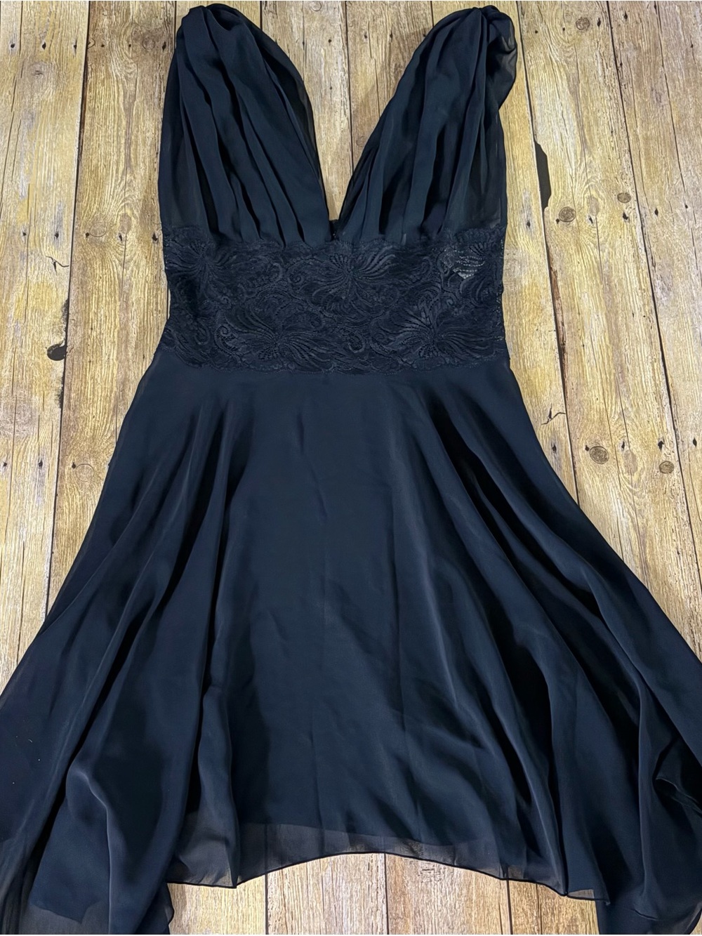 Victoria's Secret black Lace-Trim Slip Dress